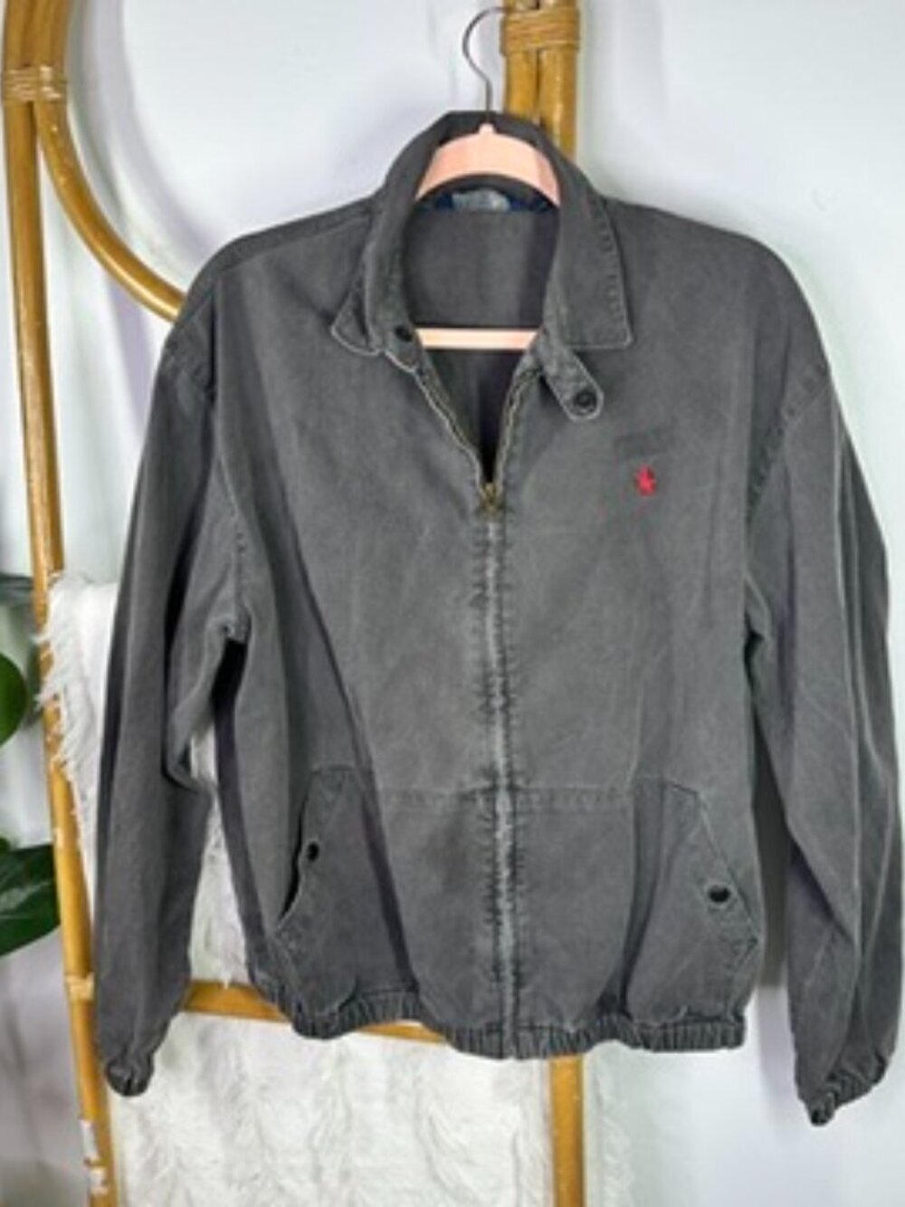 Vintage Polo Ralph Lauren Grey Jacket sz M - Picture 1 of 4